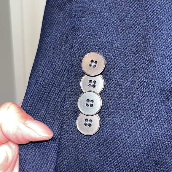 Michael Kors Classic preppy navy suit jacket sports coat size 42 Long - Picture 11 of 15